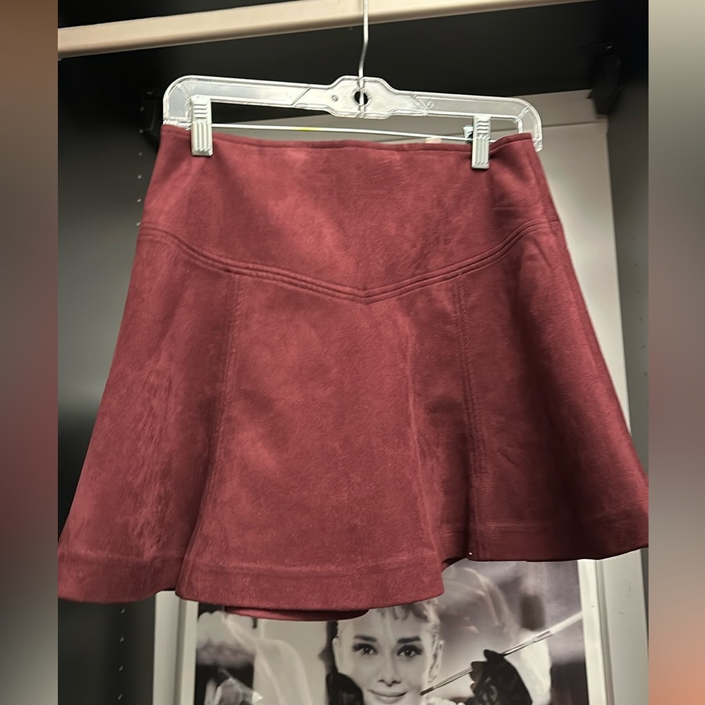 Faux suede skirt